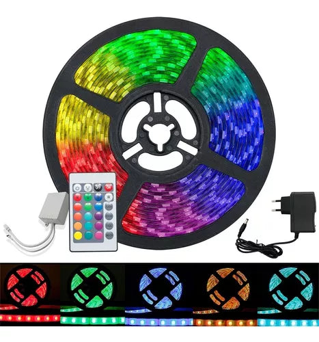 Fita de LED Pisca Pisca 5 Metros 300 LEDs RGB